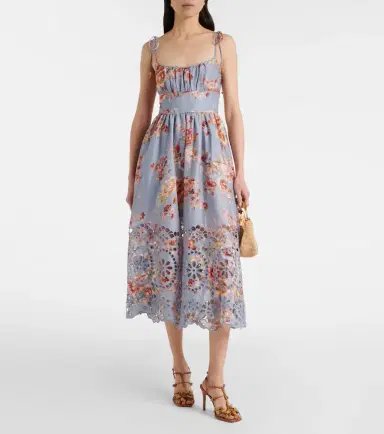Zimmermann Awaken floral linen midi dress | Thumbnail 2