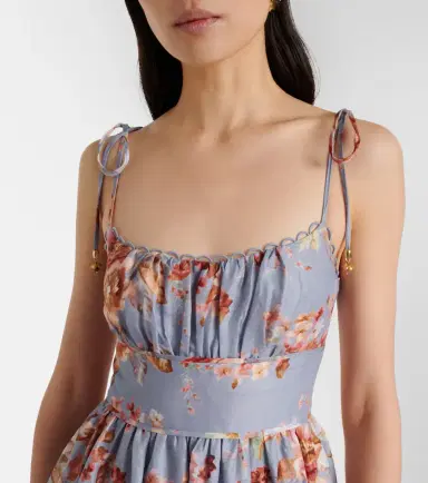 Zimmermann Awaken floral linen midi dress | Thumbnail 4