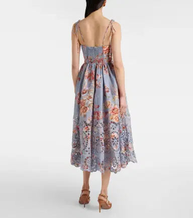 Zimmermann Awaken floral linen midi dress | Thumbnail 5