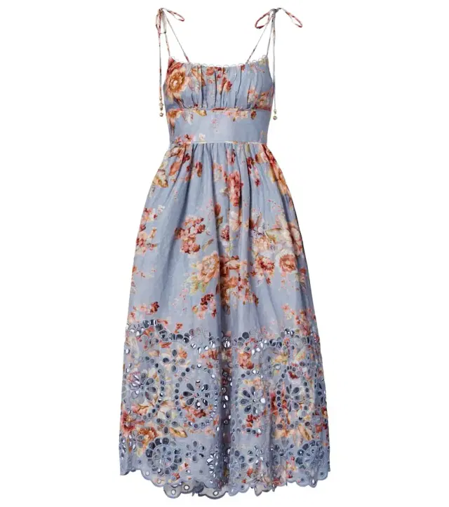 Zimmermann Awaken floral linen midi dress