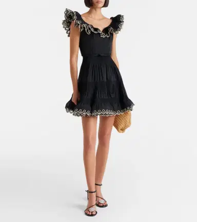Zimmermann Embroidered ruffled minidress | Thumbnail 2