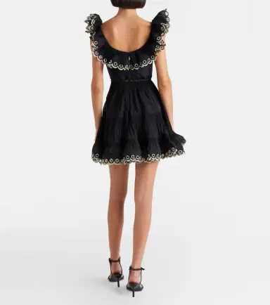 Zimmermann Embroidered ruffled minidress | Thumbnail 4