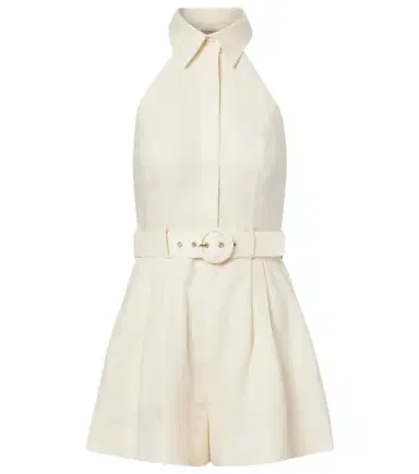 Zimmermann Awaken halterneck linen romper | Thumbnail 1 Zimmermann Awaken halterneck linen romper | Thumbnail 1