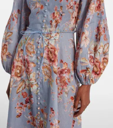 Zimmermann Awaken floral linen midi dress | Thumbnail 3