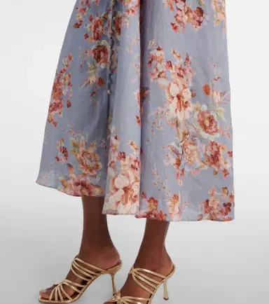 Zimmermann Awaken floral linen midi dress | Thumbnail 6