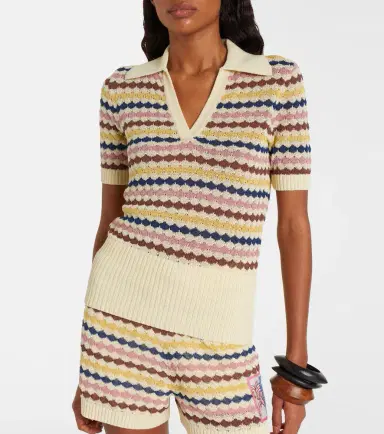 Zimmermann Awaken cotton-blend polo sweater | Thumbnail 3
