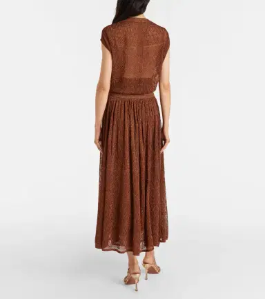 Zimmermann Awaken lamé lace midi skirt | Thumbnail 2