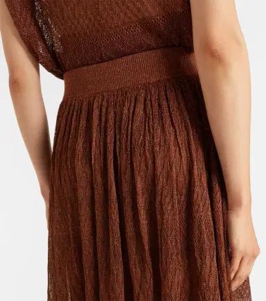 Zimmermann Awaken lamé lace midi skirt | Thumbnail 4