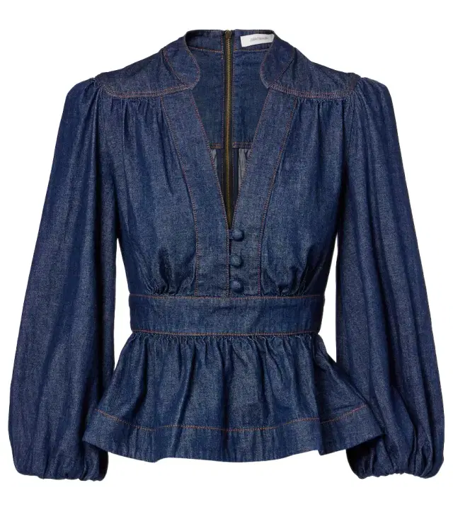 Awaken denim blouse