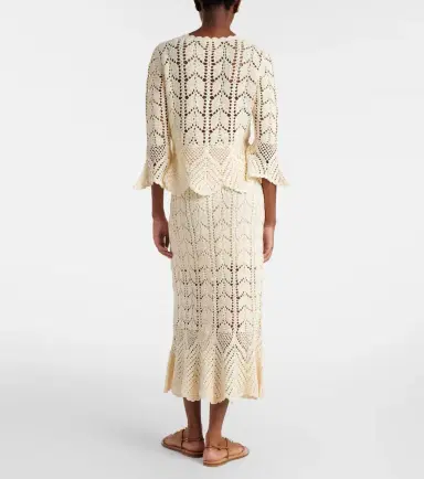 Zimmermann Crochet cotton midi skirt | Thumbnail 4