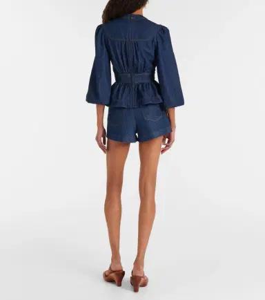 Zimmermann Awaken high-rise denim shorts | Thumbnail 4