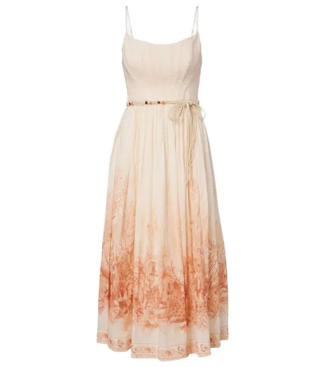 Wanderlust printed cotton midi dress