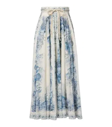 Zimmermann Wanderlust cotton midi skirt | Thumbnail 1 Zimmermann Wanderlust cotton midi skirt | Thumbnail 1