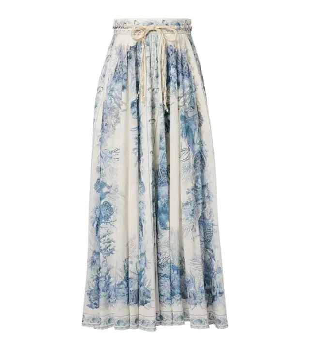 Wanderlust cotton midi skirt