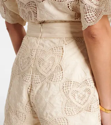 Zimmermann Wanderlust crochet cotton-blend shorts | Thumbnail 2