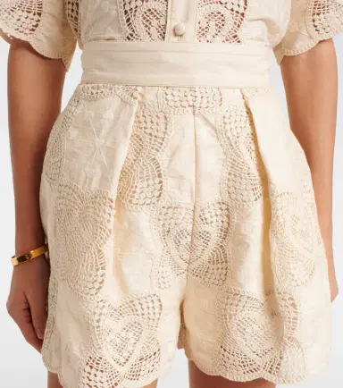 Zimmermann Wanderlust crochet cotton-blend shorts | Thumbnail 3