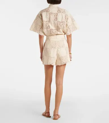 Zimmermann Wanderlust crochet cotton-blend shorts | Thumbnail 5
