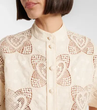 Zimmermann Wanderlust crochet cotton-blend shirt | Thumbnail 2