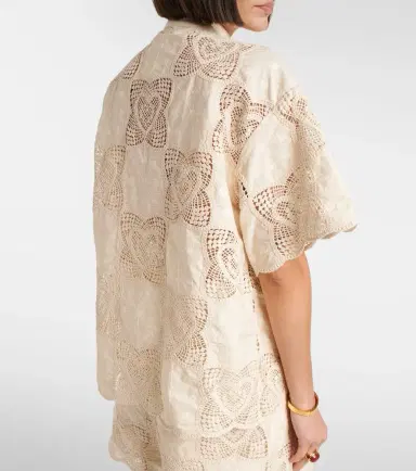 Zimmermann Wanderlust crochet cotton-blend shirt | Thumbnail 3