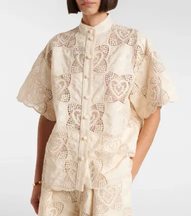Zimmermann Wanderlust crochet cotton-blend shirt | Thumbnail 5