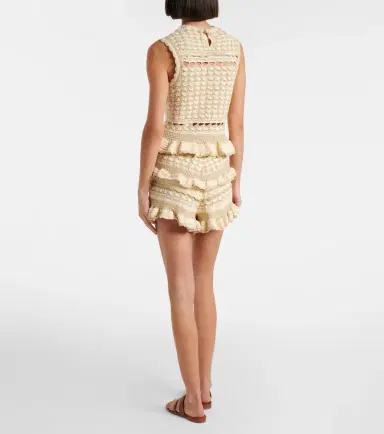 Zimmermann Wanderlust crochet tiered shorts | Thumbnail 3