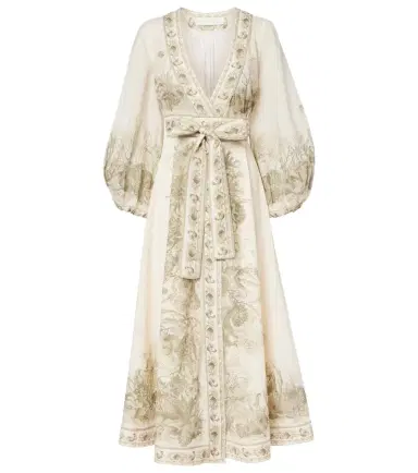 Zimmermann Wanderlust printed cotton wrap dress | Thumbnail 1