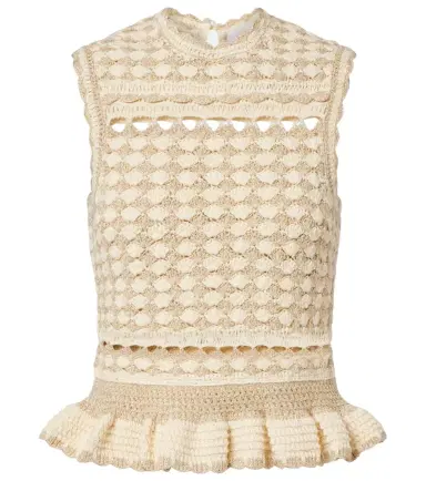 Zimmermann Wanderlust lamé crochet tank top | Thumbnail 1 Zimmermann Wanderlust lamé crochet tank top | Thumbnail 1