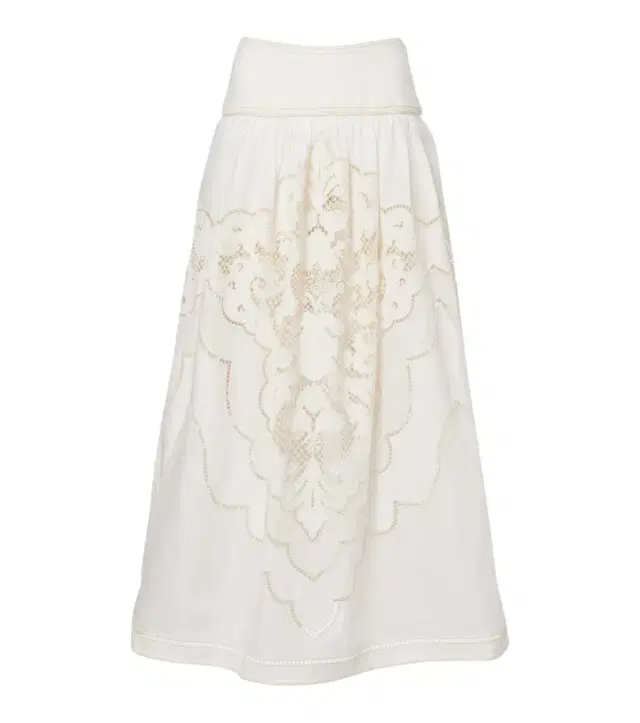 Zimmermann Daylight embroidered linen maxi skirt