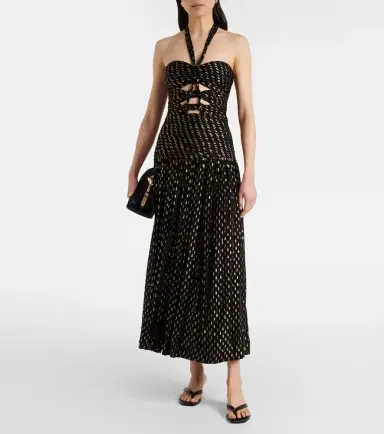 Zimmermann Daylight halterneck lamé midi dress | Thumbnail 2