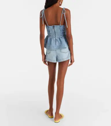 Zimmermann Wanderlust denim shorts | Thumbnail 4 Zimmermann Wanderlust denim shorts | Thumbnail 4