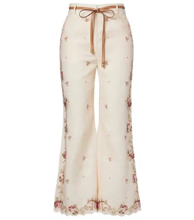 Patience floral linen flared pants