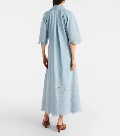 Zimmermann Daylight embroidered denim midi dress | Thumbnail 2