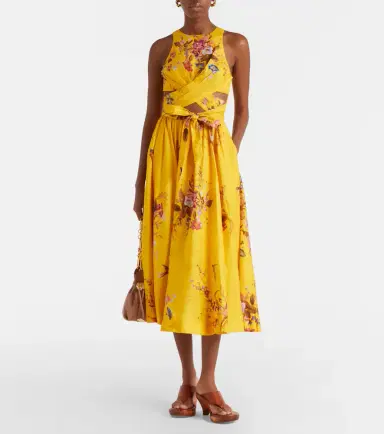 Zimmermann Patience floral cutout linen midi dress | Thumbnail 2 Zimmermann Patience floral cutout linen midi dress | Thumbnail 2