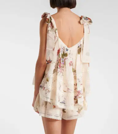 Zimmermann Patience floral cotton and silk top | Thumbnail 4