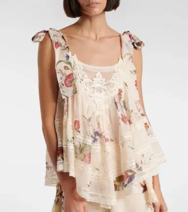 Zimmermann Patience floral cotton and silk top | Thumbnail 5