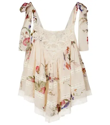 Zimmermann Patience floral cotton and silk top | Thumbnail 1