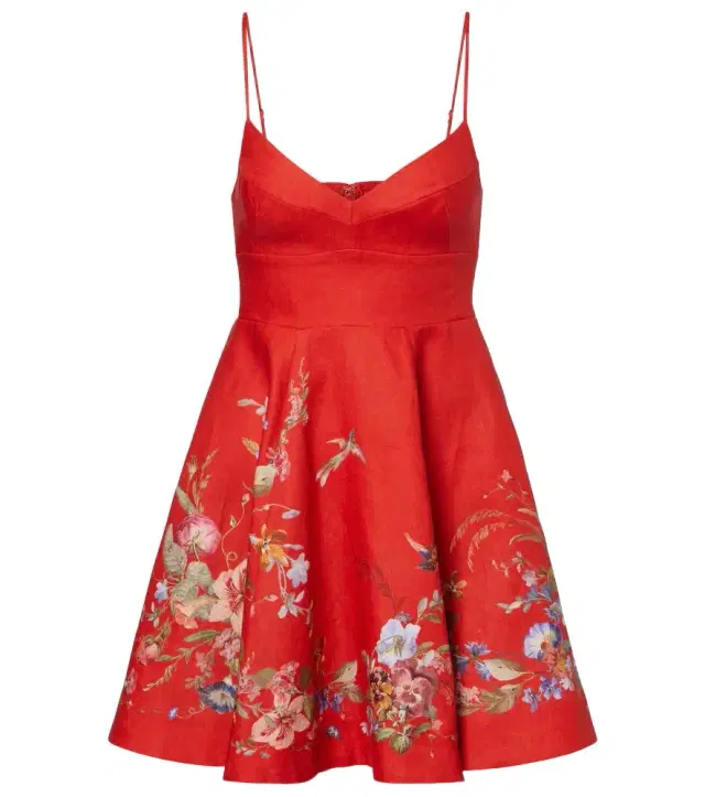 Patience floral linen minidress