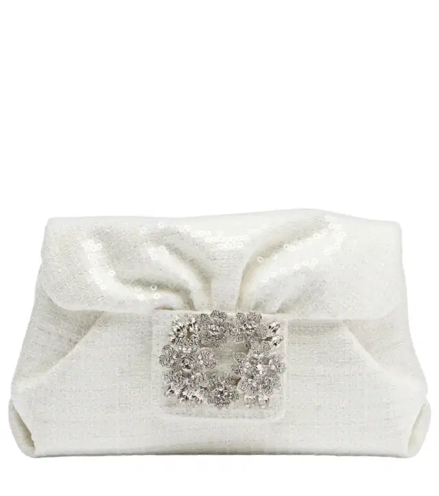 Roger Vivier Efflorescence Micro sequined clutch
