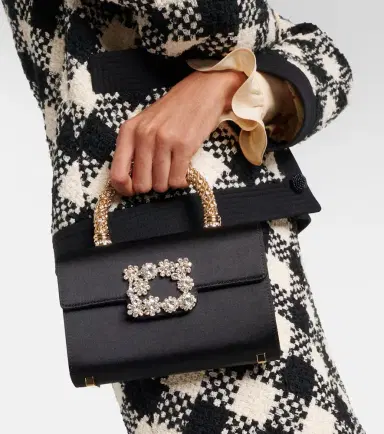 Roger Vivier Jewel Efflorescence Mini satin top-handle bag | Thumbnail 4 Roger Vivier Jewel Efflorescence Mini satin top-handle bag | Thumbnail 4