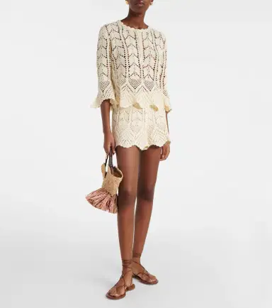Zimmermann Awaken lace crochet shorts | Thumbnail 4