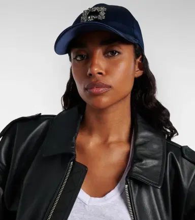 Roger Vivier Efflorescence satin baseball cap | Thumbnail 4