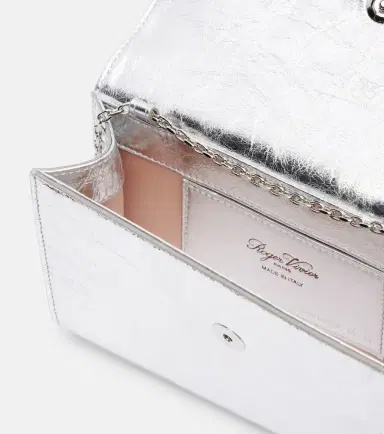 Roger Vivier Efflorescence Mini metallic leather clutch | Thumbnail 2