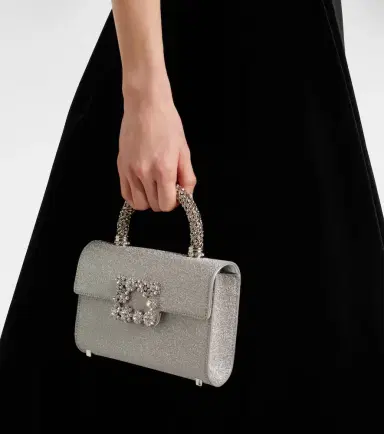 Roger Vivier Jewel Efflorescence Mini glitter tote bag | Thumbnail 6