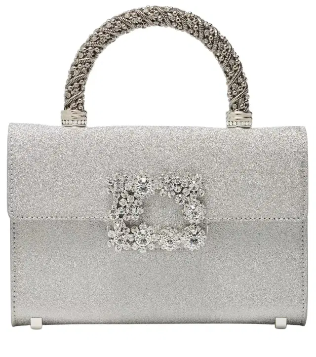 Roger Vivier Jewel Efflorescence Mini glitter tote bag