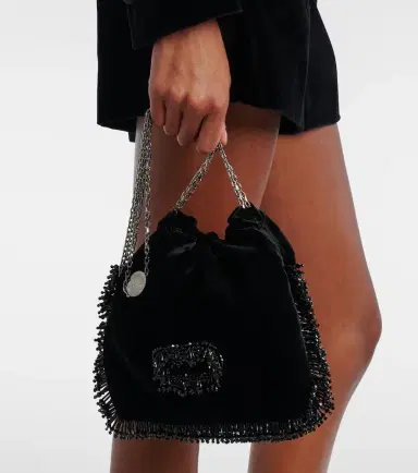 Roger Vivier Pilgrim Mini beaded velvet bucket bag | Thumbnail 5