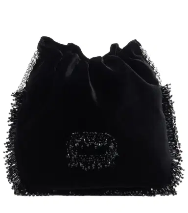 Roger Vivier Pilgrim Mini beaded velvet bucket bag | Thumbnail 1