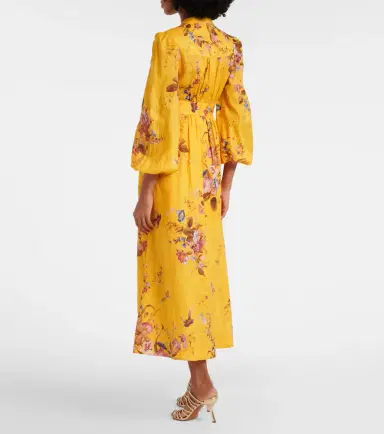 Zimmermann Floral linen midi dress | Thumbnail 3 Zimmermann Floral linen midi dress | Thumbnail 3