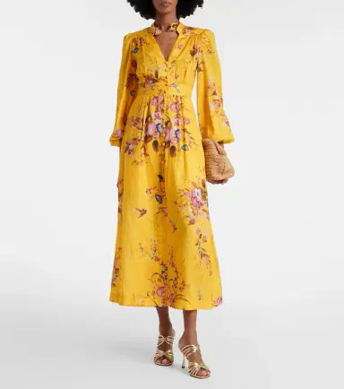 Zimmermann Floral linen midi dress | Thumbnail 5 Zimmermann Floral linen midi dress | Thumbnail 5