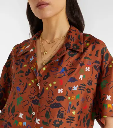 Asceno Prague printed silk twill shirt | Thumbnail 2