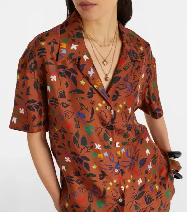 Asceno Prague printed silk twill shirt | Thumbnail 3